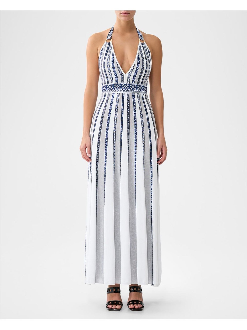 Camilla Halter Knit Dress with Silk Tie